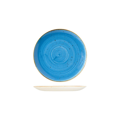 Churchill Stonecast Cornflower Blue Round Coupe Plate 165mm (12/ctn)