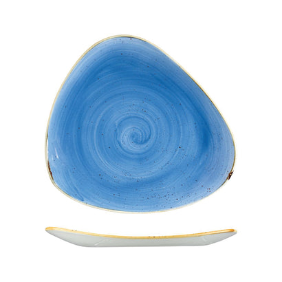 Churchill Stonecast Cornflower Triangular Plate 311x311mm (6/ctn)