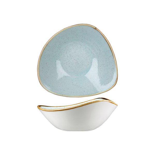 72.9975718.D Churchill Stonecast Duck Egg Triangular Bowl 185x185mm / 370ml Globe Importers Adelaide Hospitality Supplies