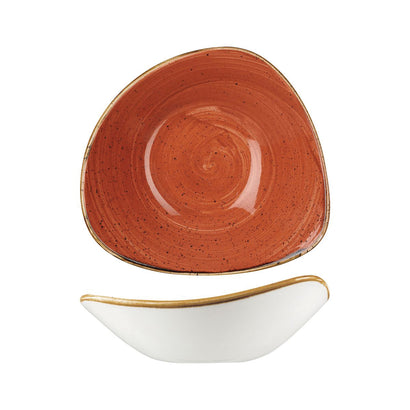 Churchill Stonecast Spiced Orange Triangular Bowl 235x235mm / 600ml (12/ctn)