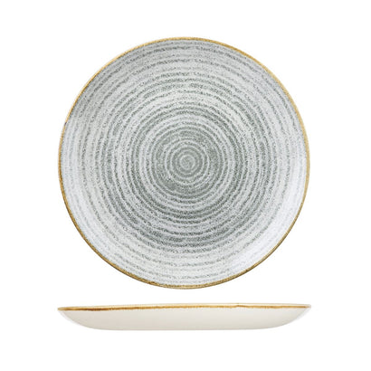 Churchill Studio Prints Homespun Stone Grey Round Coupe Plate 288mm (12/ctn)