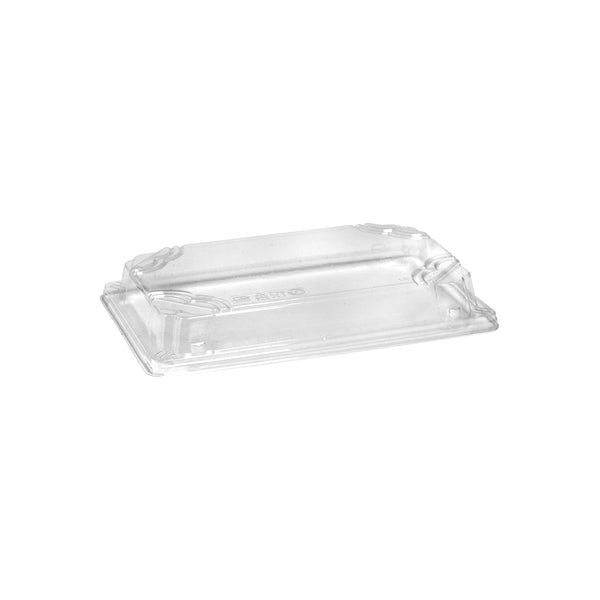 BP.B-STL-LARGE-PET BioPak Clear PET Sushi Tray Dome Lid Large 216x135x32mm Globe Importers Adelaide Hospitality Supplies
