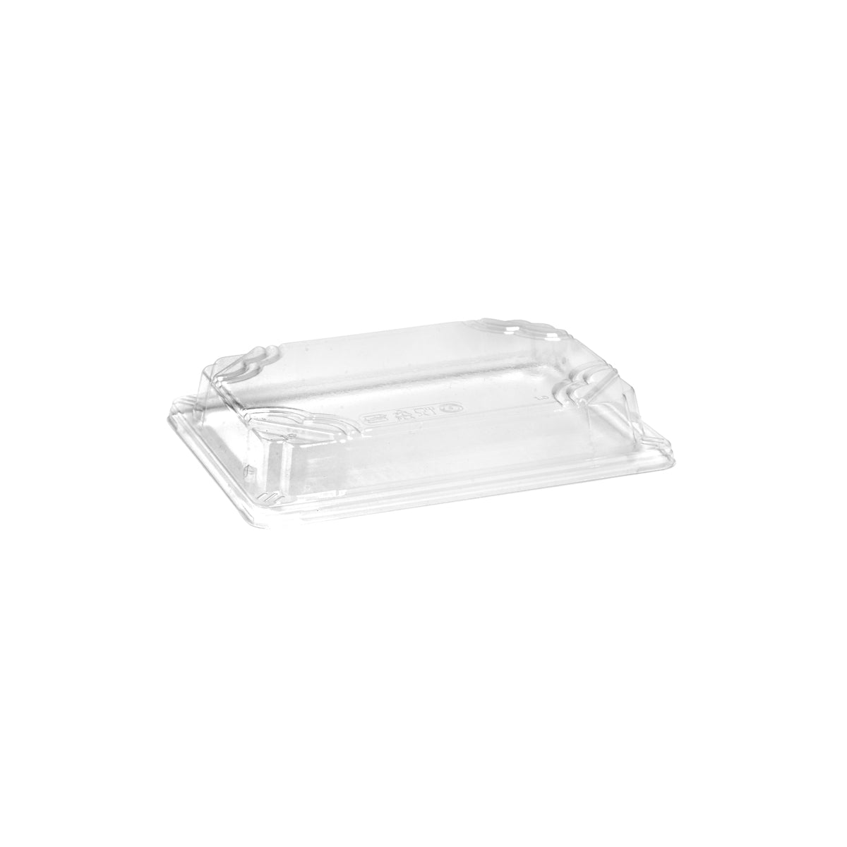 BP.B-STL-MEDIUM-PET BioPak Clear PET Sushi Tray Dome Lid Medium 190x135x32mm Globe Importers Adelaide Hospitality Supplies