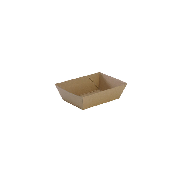 BP.BB-TRAY1 BioPak FSC BioBoard Tray No.1 Kraft 131x91x50mm Globe Importers Adelaide Hospitality Supplies