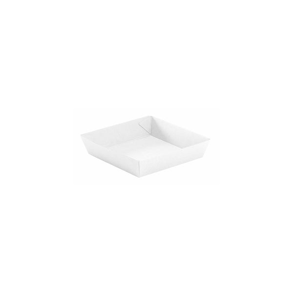 BP.BB-TRAY2-W BioPak FSC BioBoard Tray No.2 White 178x178x45mm Globe Importers Adelaide Hospitality Supplies