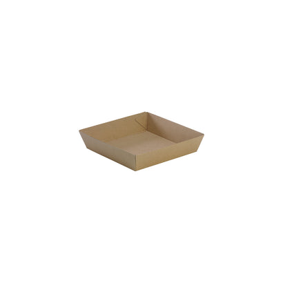 BioPak FSC™ BioBoard Tray No.2 Kraft 178x178x45mm (240/ctn)
