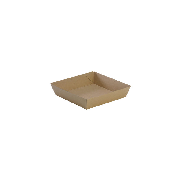 BP.BB-TRAY2 BioPak FSC BioBoard Tray No.2 Kraft 178x178x45mm Globe Importers Adelaide Hospitality Supplies