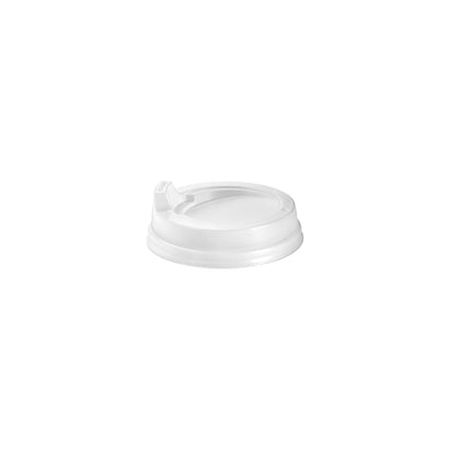 BioPak 90mm BioCup White PS Sipper - Non Compostable Lid (1000/ctn)