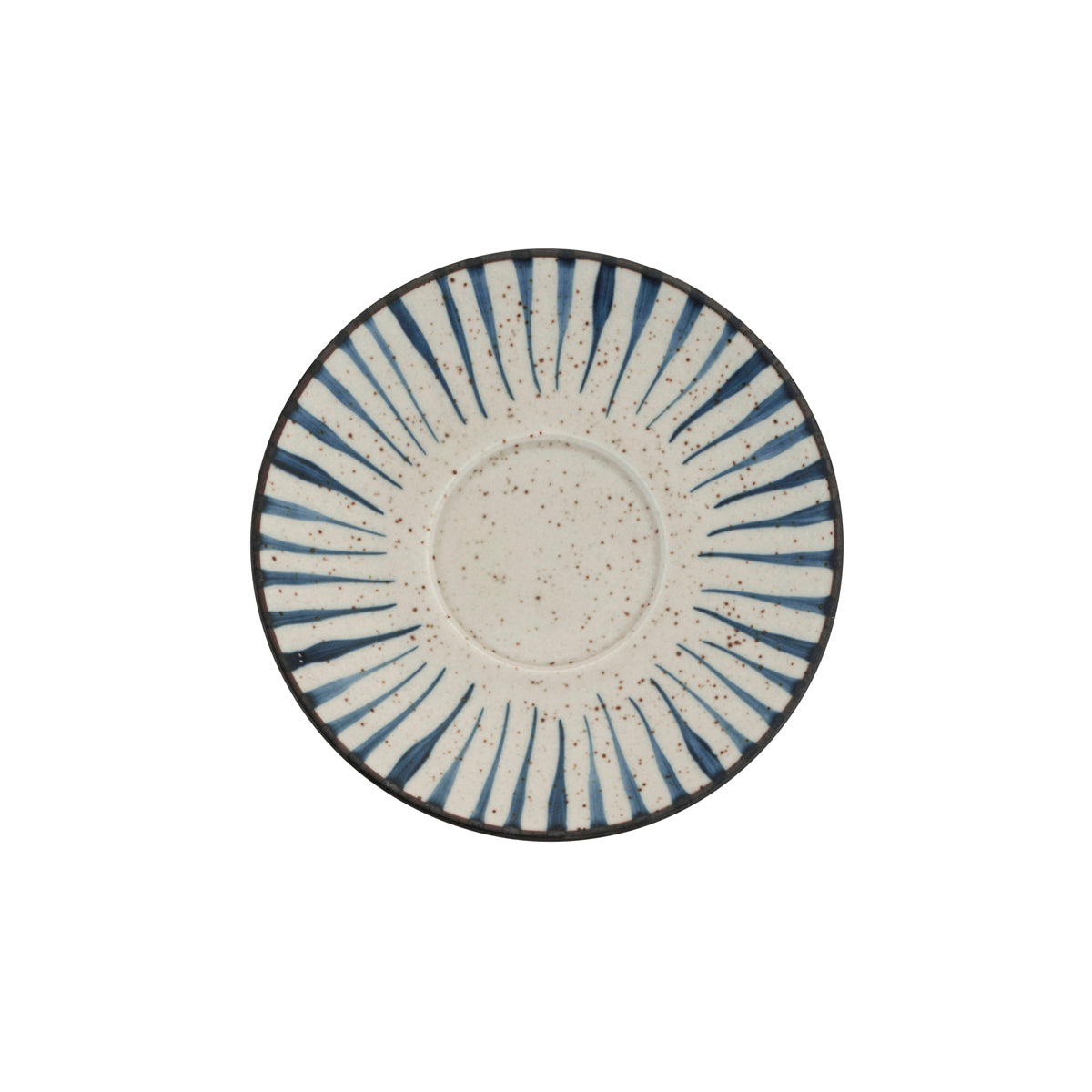 70.BW20040 Brew Pottery Blue Flame Cappuccino Saucer 143mm Globe Importers Adelaide Hospitality Supplies