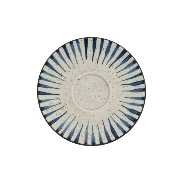 70.BW20050 Brew Pottery Blue Flame Universal Saucer 167mm Globe Importers Adelaide Hospitality Supplies