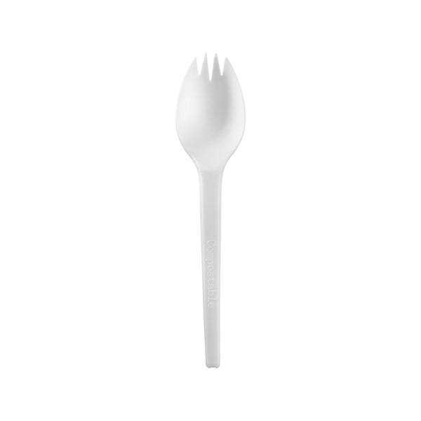 BP.GD-6AC-B BioPak CPLA BioPlastic Spork 150mm Globe Importers Adelaide Hospitality Supplies