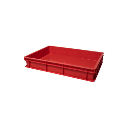 Stackable Pizza Dough Box Base Red 600x400x100mm