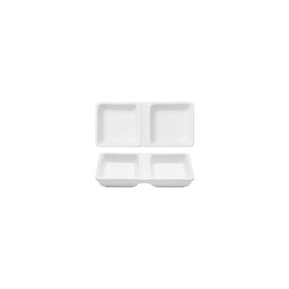 Maxwell & Williams White Bistro Divided Condiment Dish 130x60mm