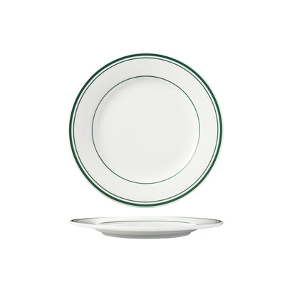 Maxwell & Williams Bistro Green Rim Round Wide Rim Plate 235mm