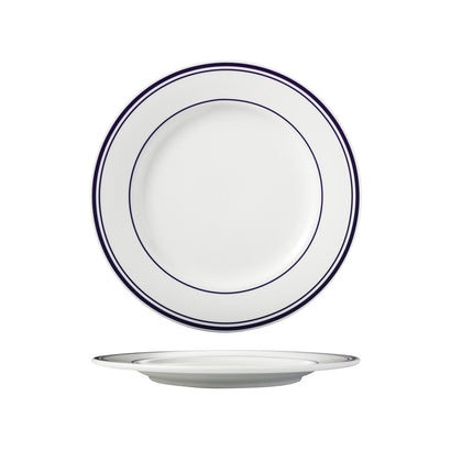 Maxwell & Williams Bistro Blue Rim Round Wide Rim Plate 280mm