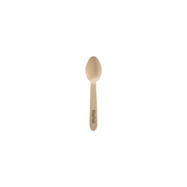 BP.HY-10TS-COATED BioPak Coated FSC Wooden Teaspoon 100mm Globe Importers Adelaide Hospitality Supplies