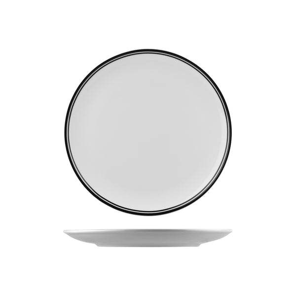 72.NPR27.BK RAK Porcelain Nano Cru Black Round Coupe Plate 270mm Globe Importers Adelaide Hospitality Supplies