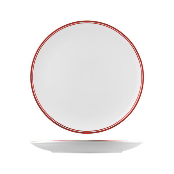 72.NPR31.R RAK Porcelain Nano Cru Red Round Coupe Plate 310mm Globe Importers Adelaide Hospitality Supplies