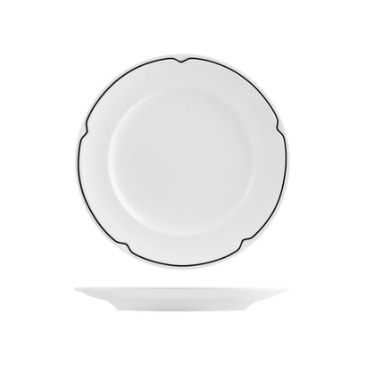 RAK Charlotte Black Round Plate Wide Rim 270mm (12/ctn)
