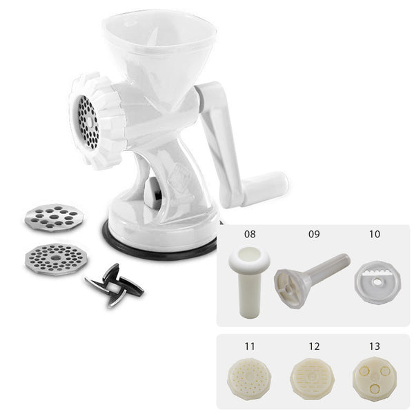 Rigamonti Mincy Multi Function (3 Disc, 3 Pasta Dies, Plunger, Funnel & Biscuit Die)