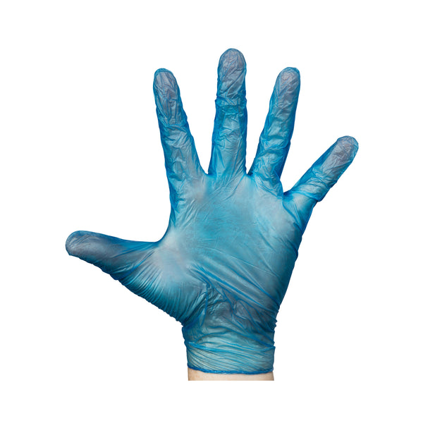 TGC.242914 Vinyl Gloves Blue Powder-Free X-Large (100/pack) Globe Importers Adelaide Hospitality Supplies