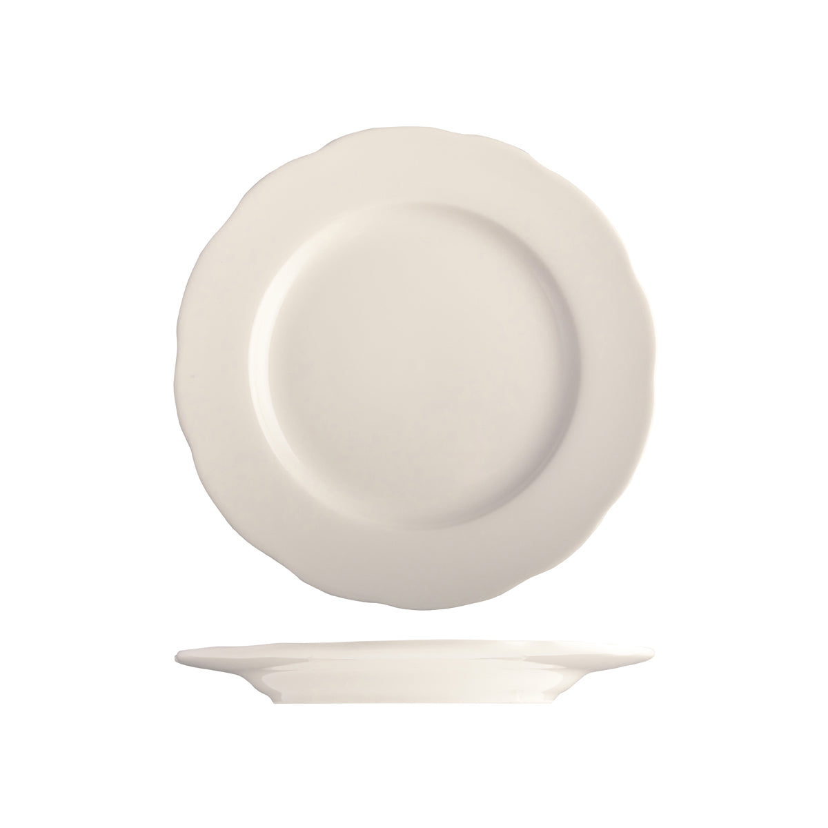 Round Scalloped Wide Rim Plate 277mm