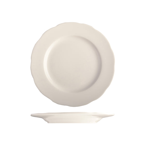 Round Scalloped Wide Rim Plate 277mm