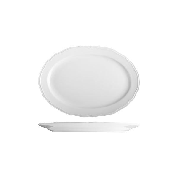 Tuxton Charleston Oval Wide Rim Plate 270x197mm