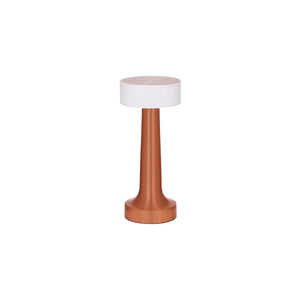 1000131 Tablekraft Ambience Aura Cordless LED Table Lamp Brushed Copper 90x205mm Globe Importers Adelaide Hospitality Supplies