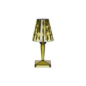 1000151 Tablekraft Ambience Crystal Cordless LED Table Lamp Green 120x260mm Globe Importers Adelaide Hospitality Supplies