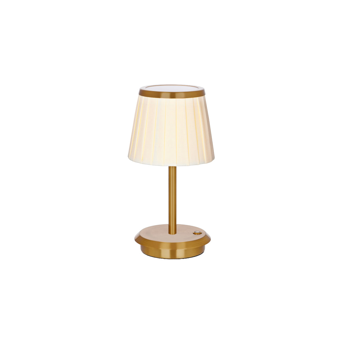 1000200 Tablekraft Adelaide Cordless LED Table Lamp Brushed Brass 135x260mm Globe Importers Adelaide Hospitality Supplies