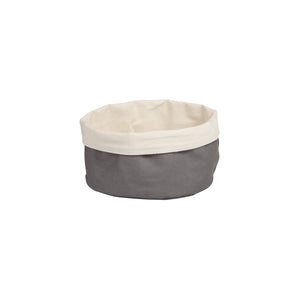 41620-CC Round Canvas Bag - Charcoal / Cream Globe Importers Adelaide Hospitality Suppliers