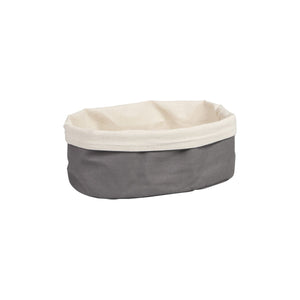 41645-CC Oval Canvas Bag - Charcoal / Cream Globe Importers Adelaide Hospitality Suppliers