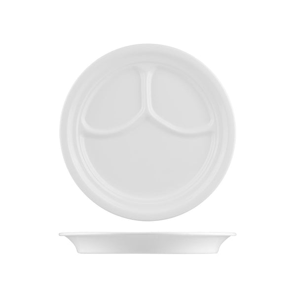 432 Long Fine Classicware Healthcare 3 Divider Round Plate Globe Importers Adelaide Hospitality Supplies