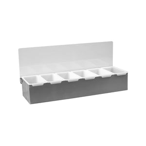 70836 Condiment Dispenser Stainless Steel - 6 Compartment Globe Importers Adelaide Hospitality Suppliers