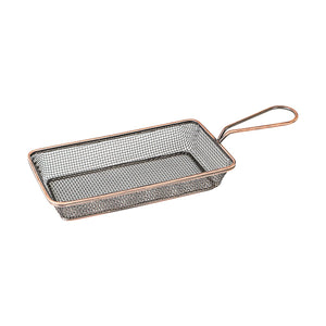 73720-AC Moda Brooklyn Rectangular Service Basket - Antique Copper Globe Importers Adelaide Hospitality Suppliers