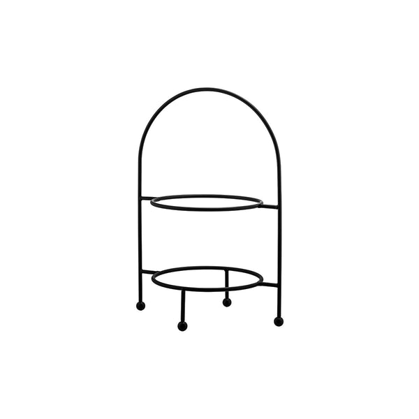 76270-BK Round 2 Tier Display Stand Black Globe Importers Adelaide Hospitality Suppliers