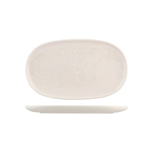 926544 Moda Porcelain Snow Oval Coupe Plate Globe Importers Adelaide Hospitality Supplies