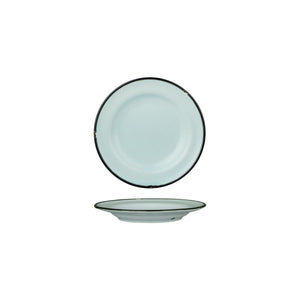 94106-PB Luzerne Tintin Blue Black Round Plate Wide Rim Globe Importers Adelaide Hospitality Supplies