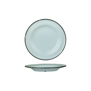 94108-PB Luzerne Tintin Blue Black Round Plate Wide Rim Globe Importers Adelaide Hospitality Supplies