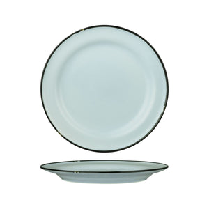 94111-PB Luzerne Tintin Blue Black Round Plate Wide Rim Globe Importers Adelaide Hospitality Supplies