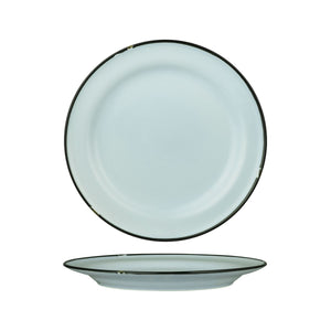 94111-PB Luzerne Tintin Blue Black Round Plate Wide Rim Globe Importers Adelaide Hospitality Supplies
