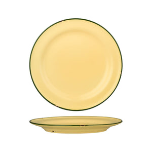 94111-SG Luzerne Tintin Sand Green Round Plate Wide Rim Globe Importers Adelaide Hospitality Supplies