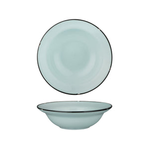 94128-PB Luzerne Tintin Blue Black Round Deep Plate / Bowl Globe Importers Adelaide Hospitality Supplies