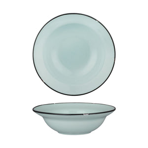 94129-PB Luzerne Tintin Blue Black Round Deep Plate / Bowl Globe Importers Adelaide Hospitality Supplies