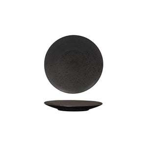 94406-LB Luzerne Lava Black Round Flat Coupe Plate Globe Importers Adelaide Hospitality Supplies