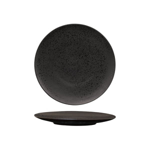 LAVA BLACK ROUND FLAT COUPE PLATE