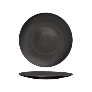 94411-LB Luzerne Lava Black Round Flat Coupe Plate Globe Importers Adelaide Hospitality Supplies