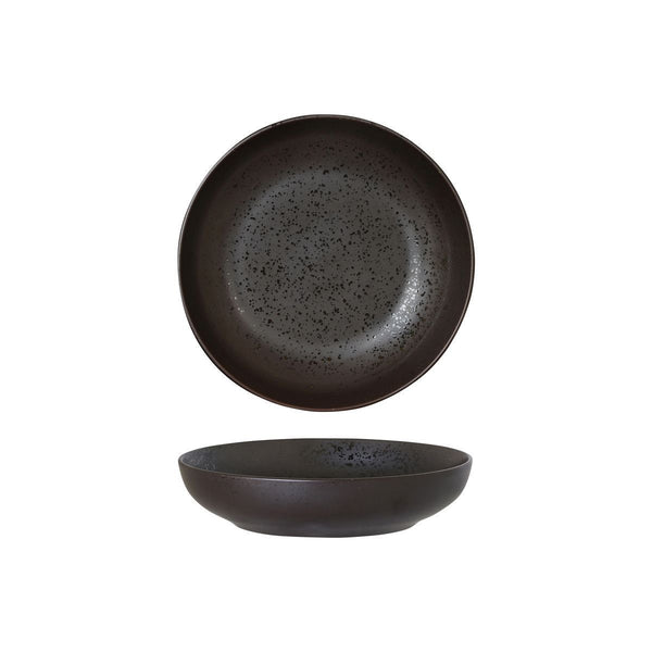 94451-LB Luzerne Lava Black Round Share Bowl Globe Importers Adelaide Hospitality Supplies