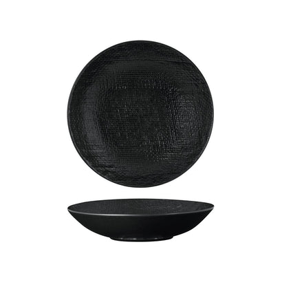 Linen Black Round Share Bowl - Round Share Bowl 200mm / 700ml (12/ctn)
